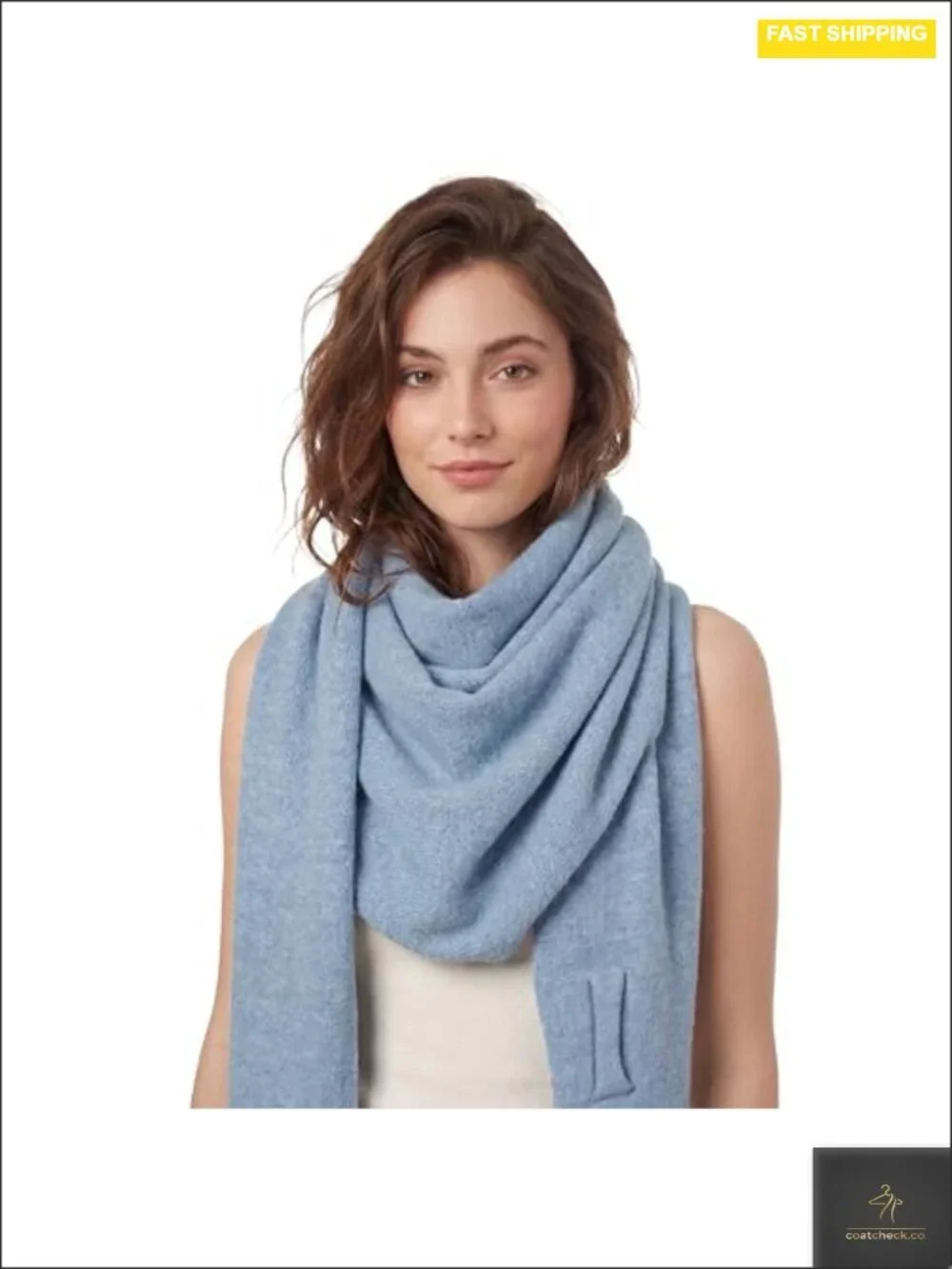 Knitted Triangle Cape Pashmina Shawl Wrap Polyester